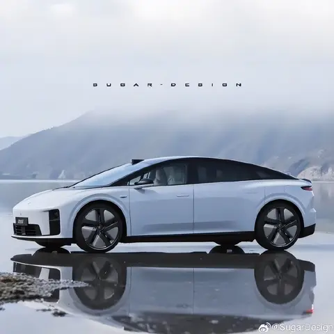 糖总渲染理想i5新车大图，很有跑车范，特别是跳灯款，一眼万年！