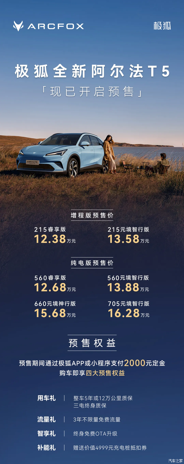 预售价12.38万起！新款极狐阿尔法T5将于10月28日上市!