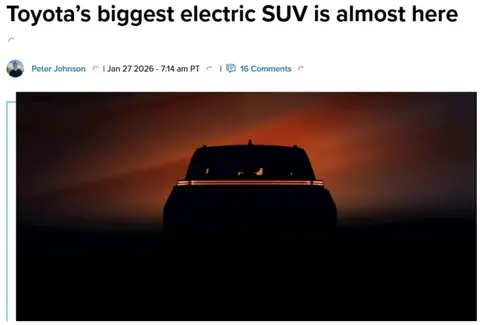 汉兰达纯电版?丰田全新大型纯电SUV曝光!